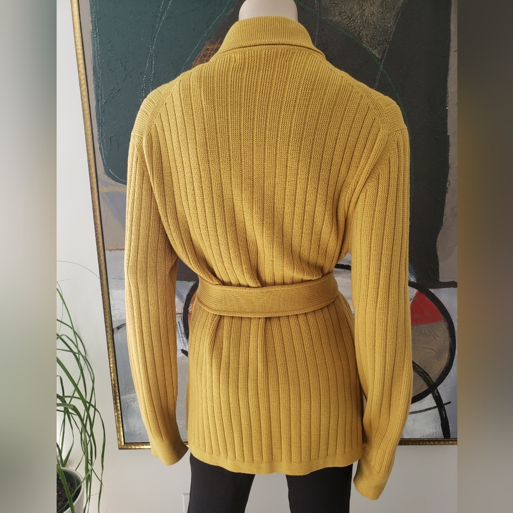 Vintage | Wool Cardigan with Suede Details - Picture 5 of 16
